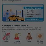 Illustration of a Nigerian man booking a cab on the Paddim App for an airport drop in Owerri